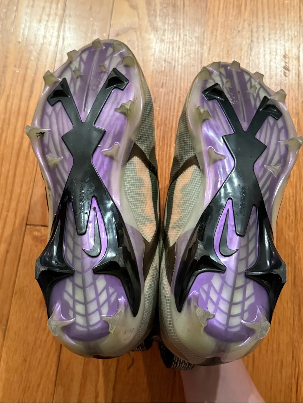 Nike Alpha Menace Elite 3 RW Wolf Grey Football Cleats Size 9 CV0578-001